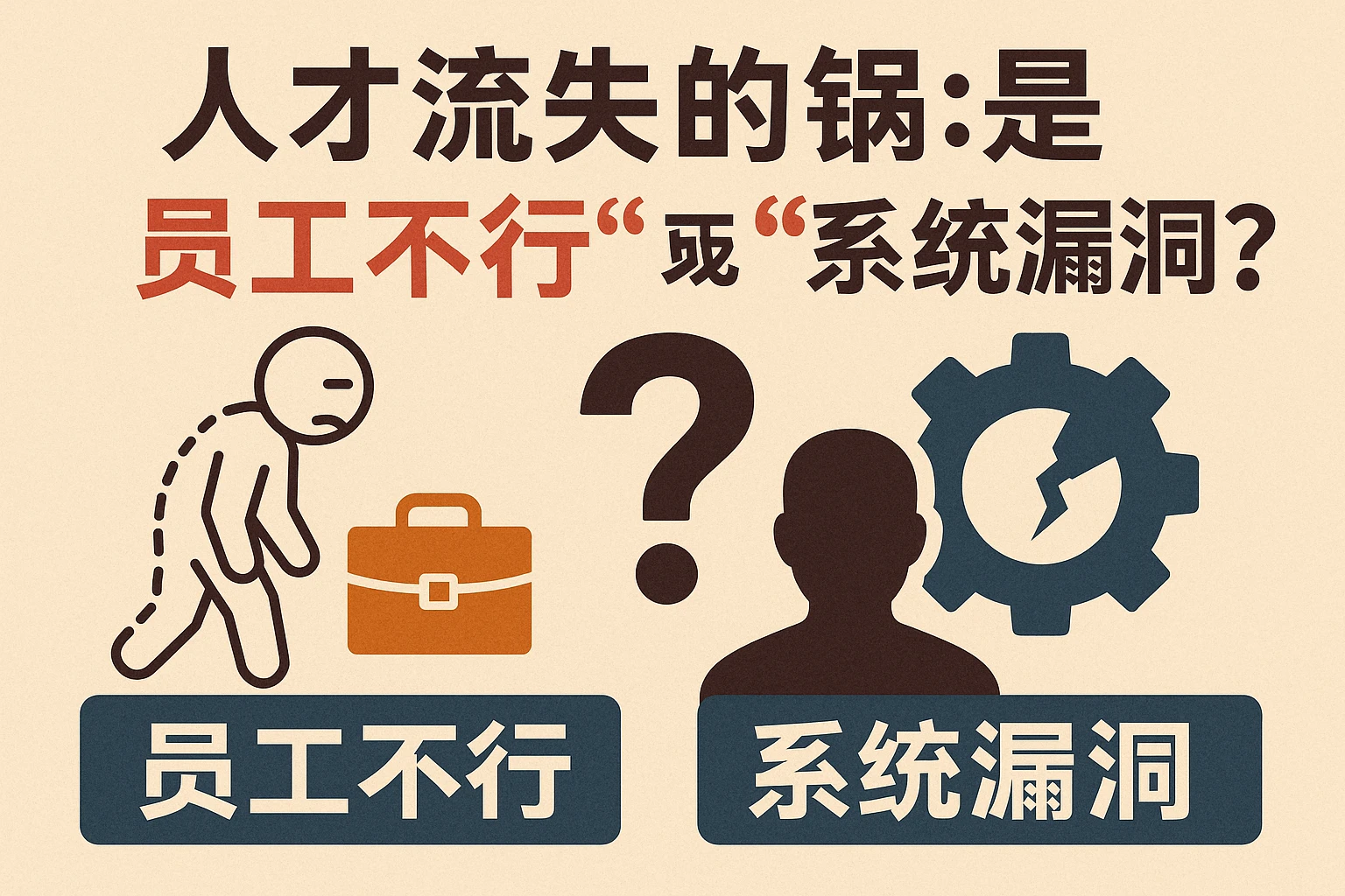 2. 人才流失的锅：是“员工不行”还是“系统漏洞”？