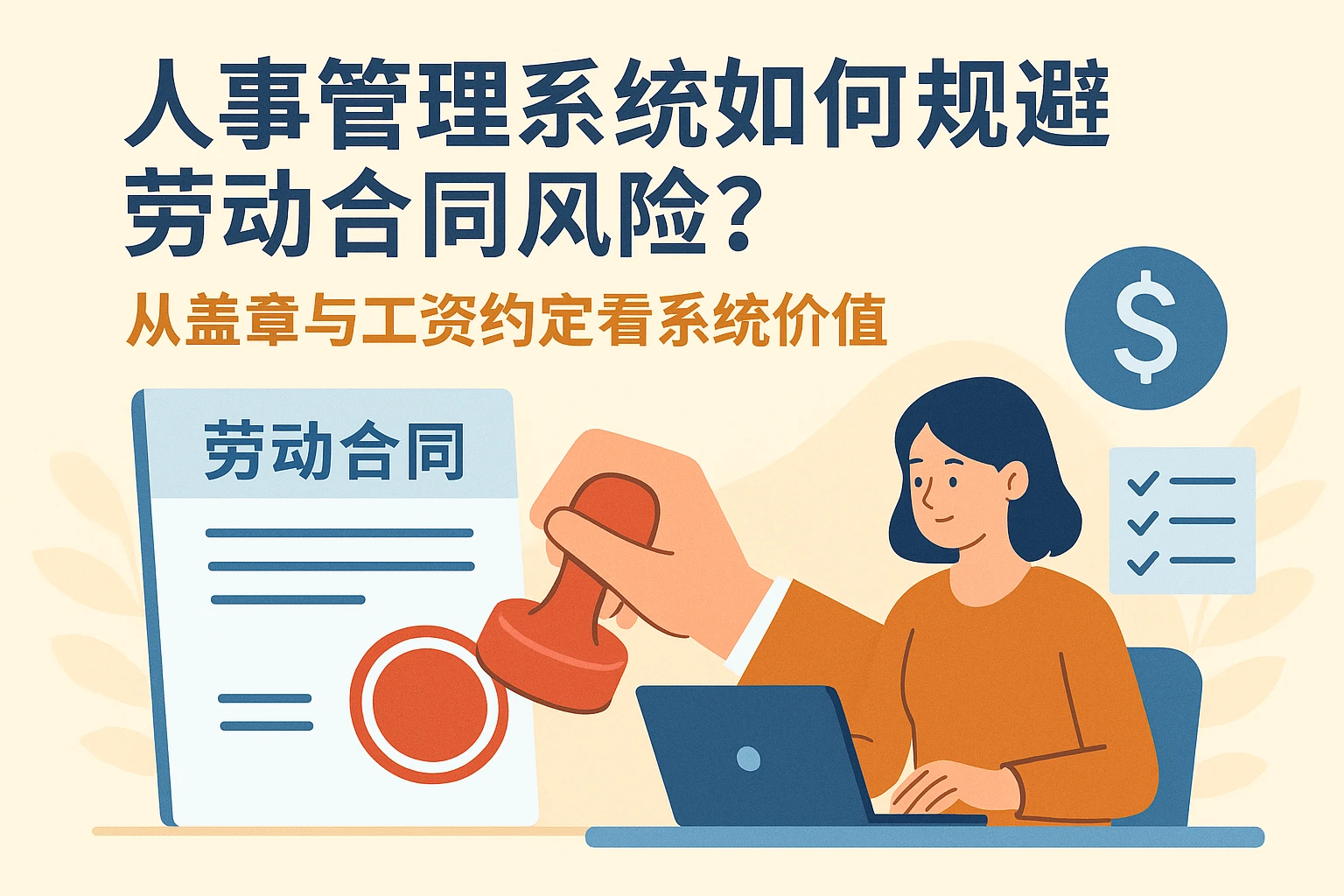 人事管理系统如何规避劳动合同风险？从盖章与工资约定看系统价值