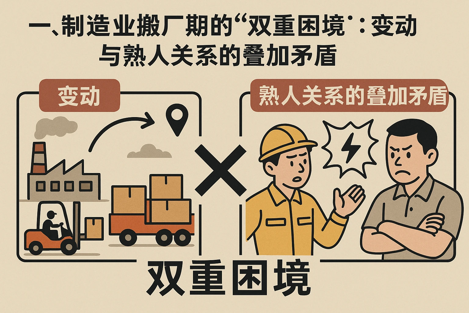 一、制造业搬厂期的“双重困境”：变动与熟人关系的叠加矛盾