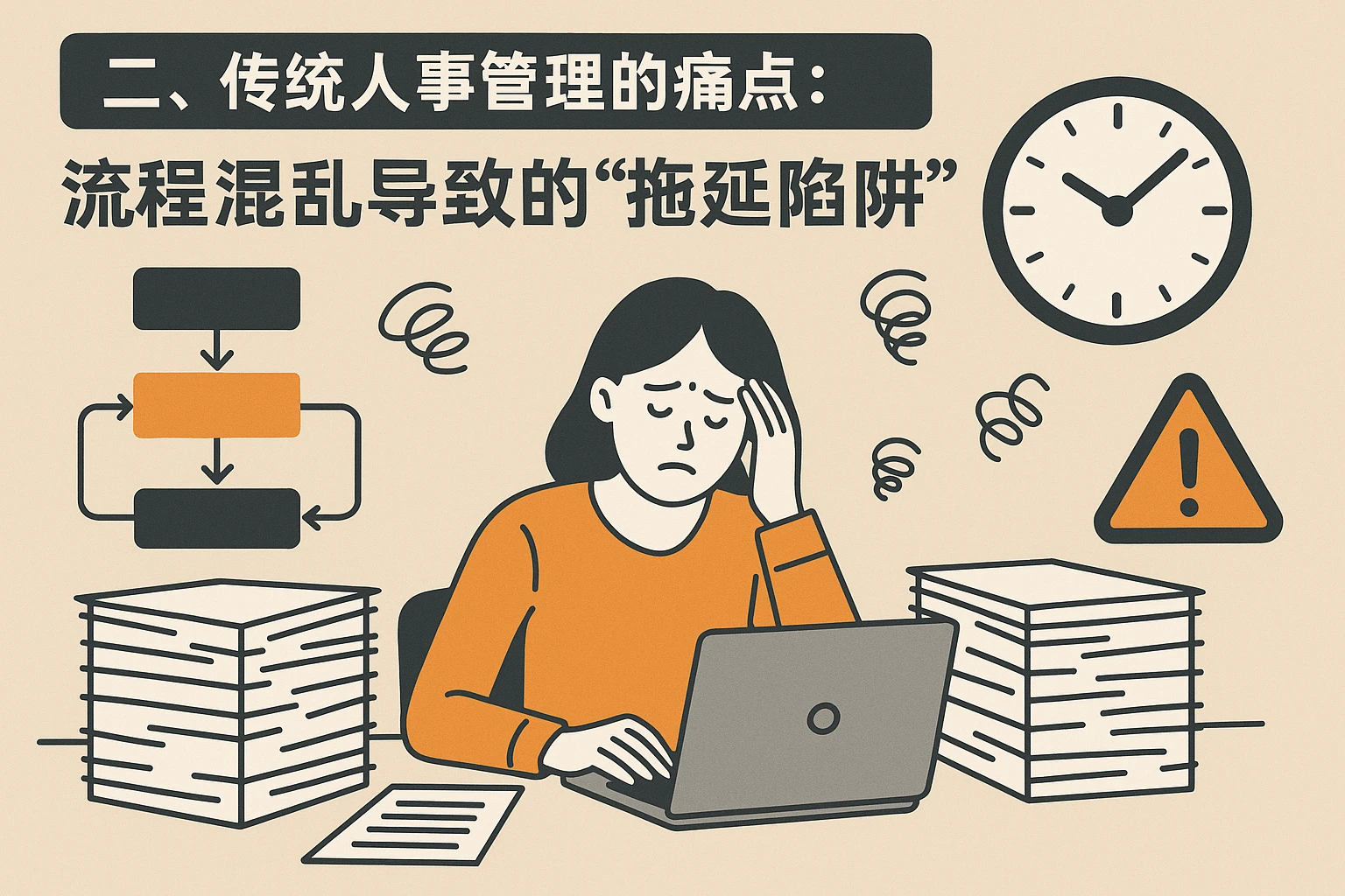 二、传统人事管理的痛点：流程混乱导致的“拖延陷阱”
