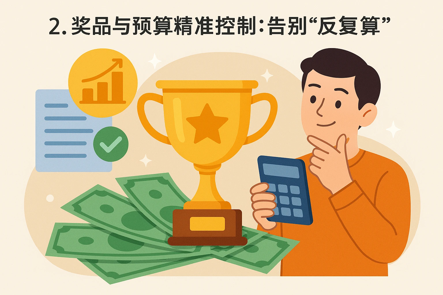 2. 奖品与预算精准控制：告别“反复算”