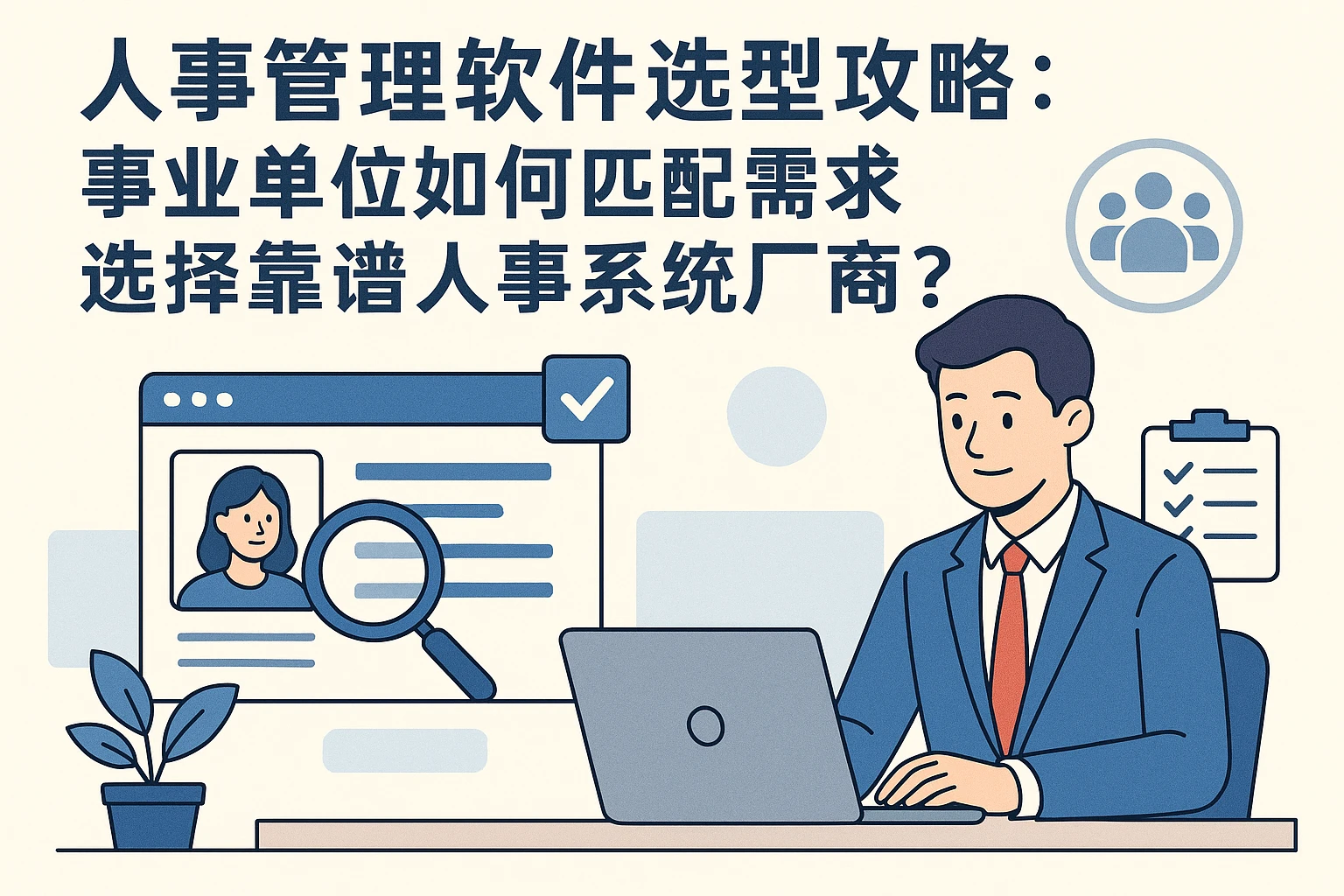 人事管理软件选型攻略：事业单位如何匹配需求选择靠谱人事系统厂商？