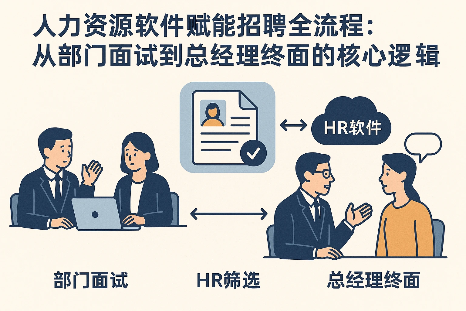 人力资源软件赋能招聘全流程：从部门面试到总经理终面的核心逻辑