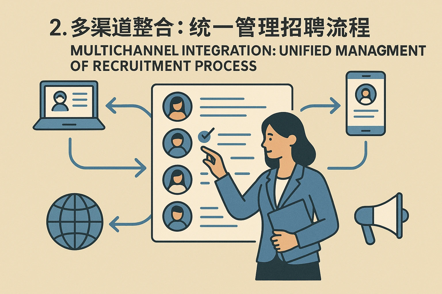 2. 多渠道整合：统一管理招聘流程