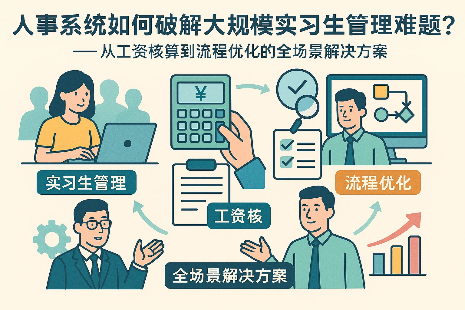 人事系统如何破解大规模实习生管理难题？——从工资核算到流程优化的全场景解决方案