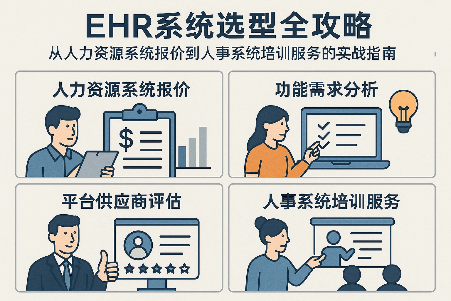 EHR系统选型全攻略：从人力资源系统报价到人事系统培训服务的实战指南