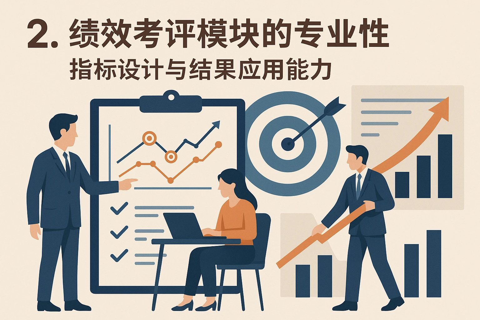 2. 绩效考评模块的专业性：指标设计与结果应用能力