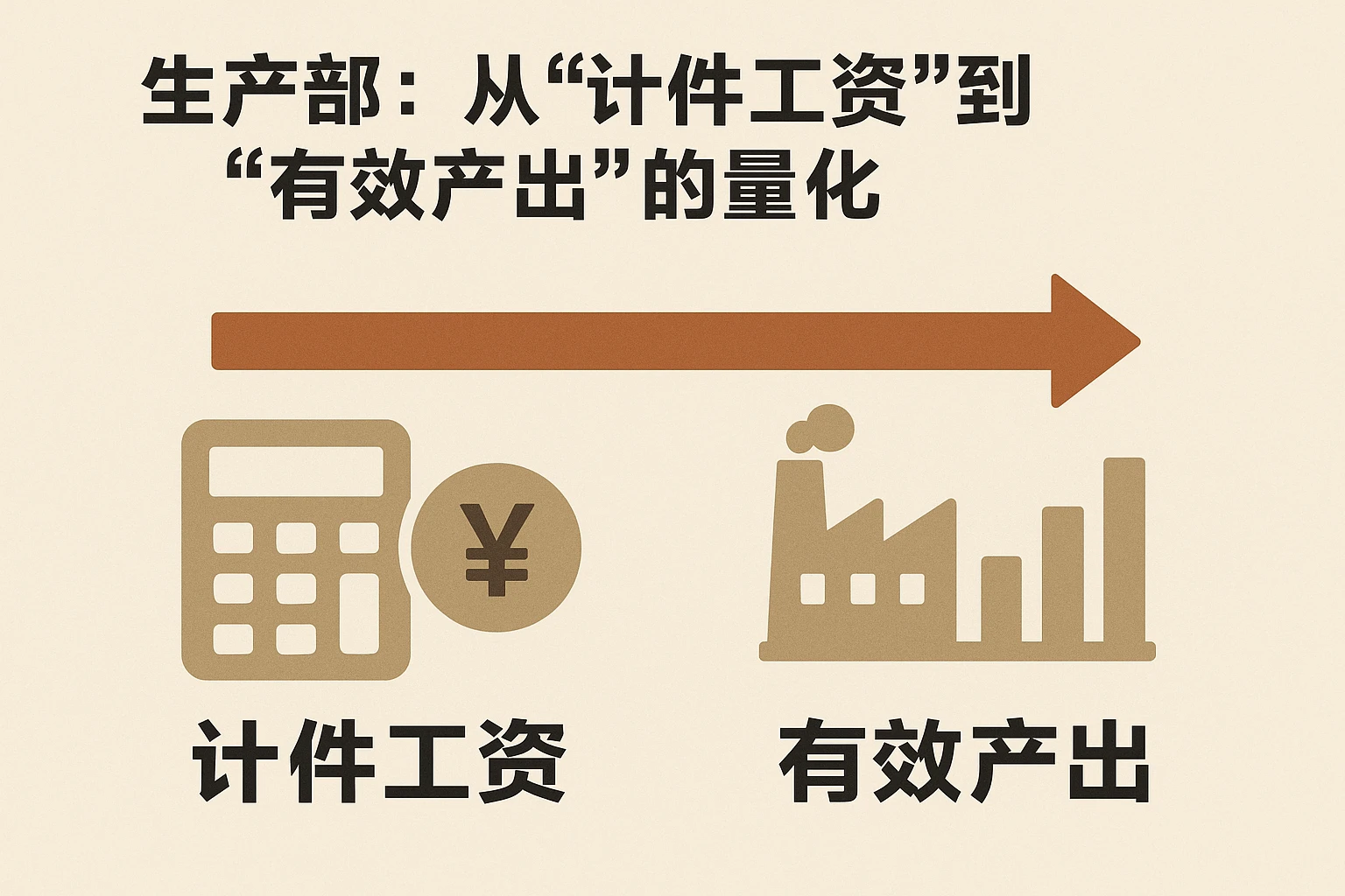 1. 生产部：从“计件工资”到“有效产出”的量化