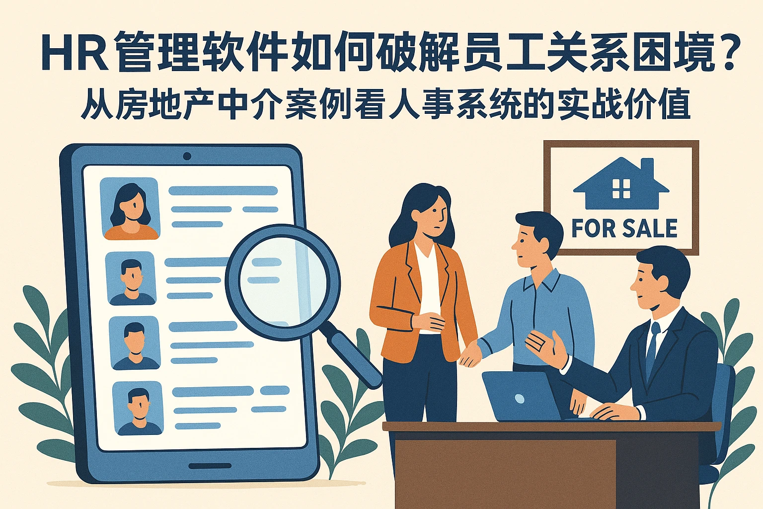 HR管理软件如何破解员工关系困境？从房地产中介案例看人事系统的实战价值