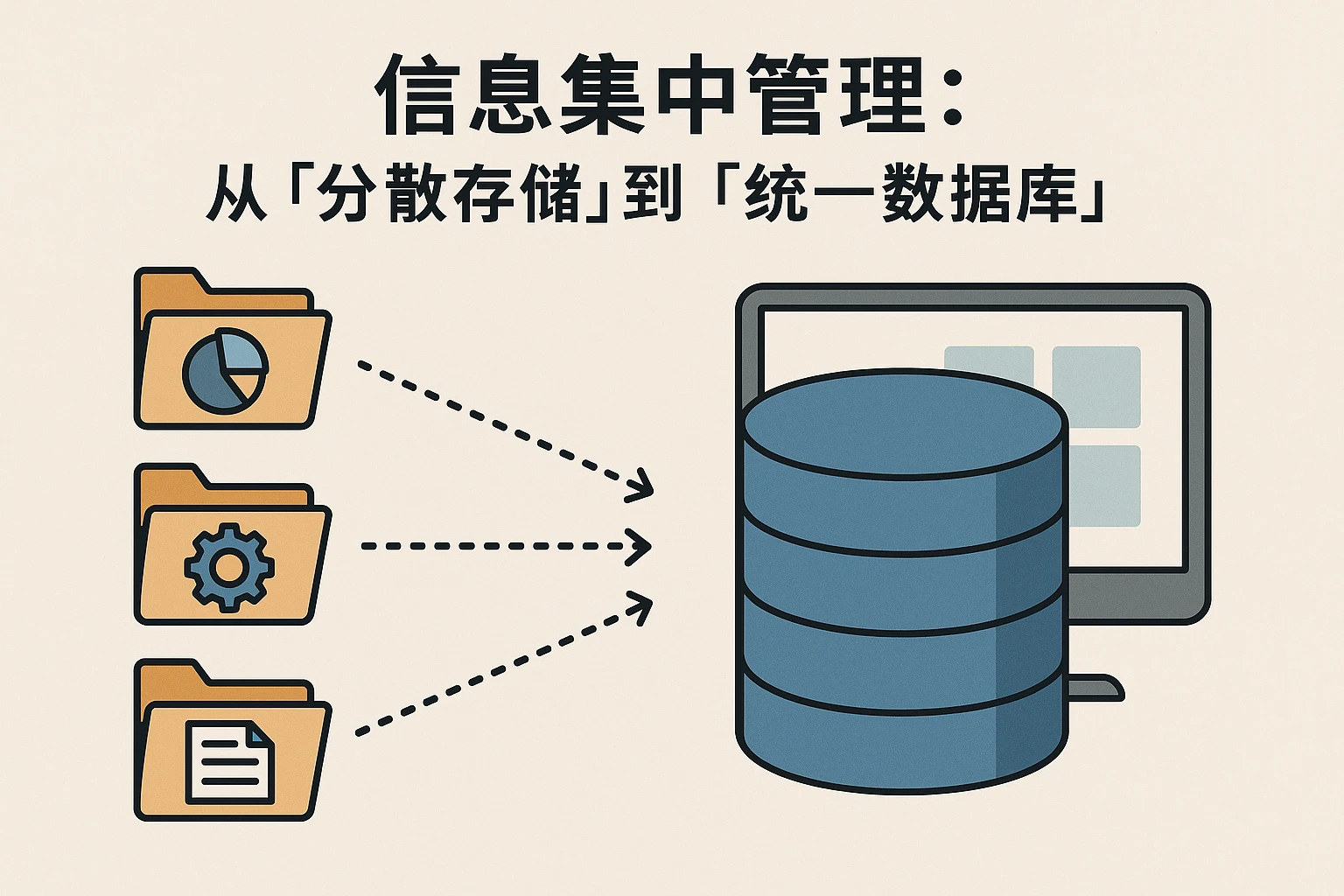 2. 信息集中管理：从“分散存储”到“统一数据库”
