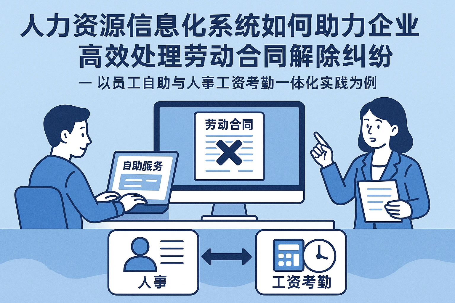 人力资源信息化系统如何助力企业高效处理劳动合同解除纠纷——以员工自助与人事工资考勤一体化实践为例