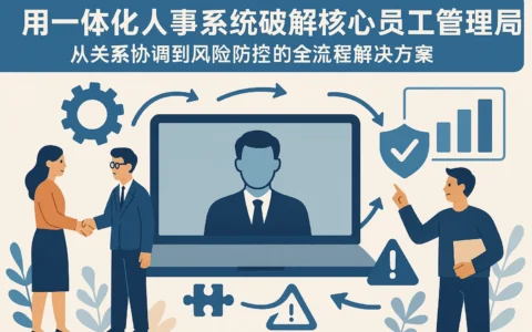 用一体化人事系统破解核心员工管理困局：从关系协调到风险防控的全流程解决方案