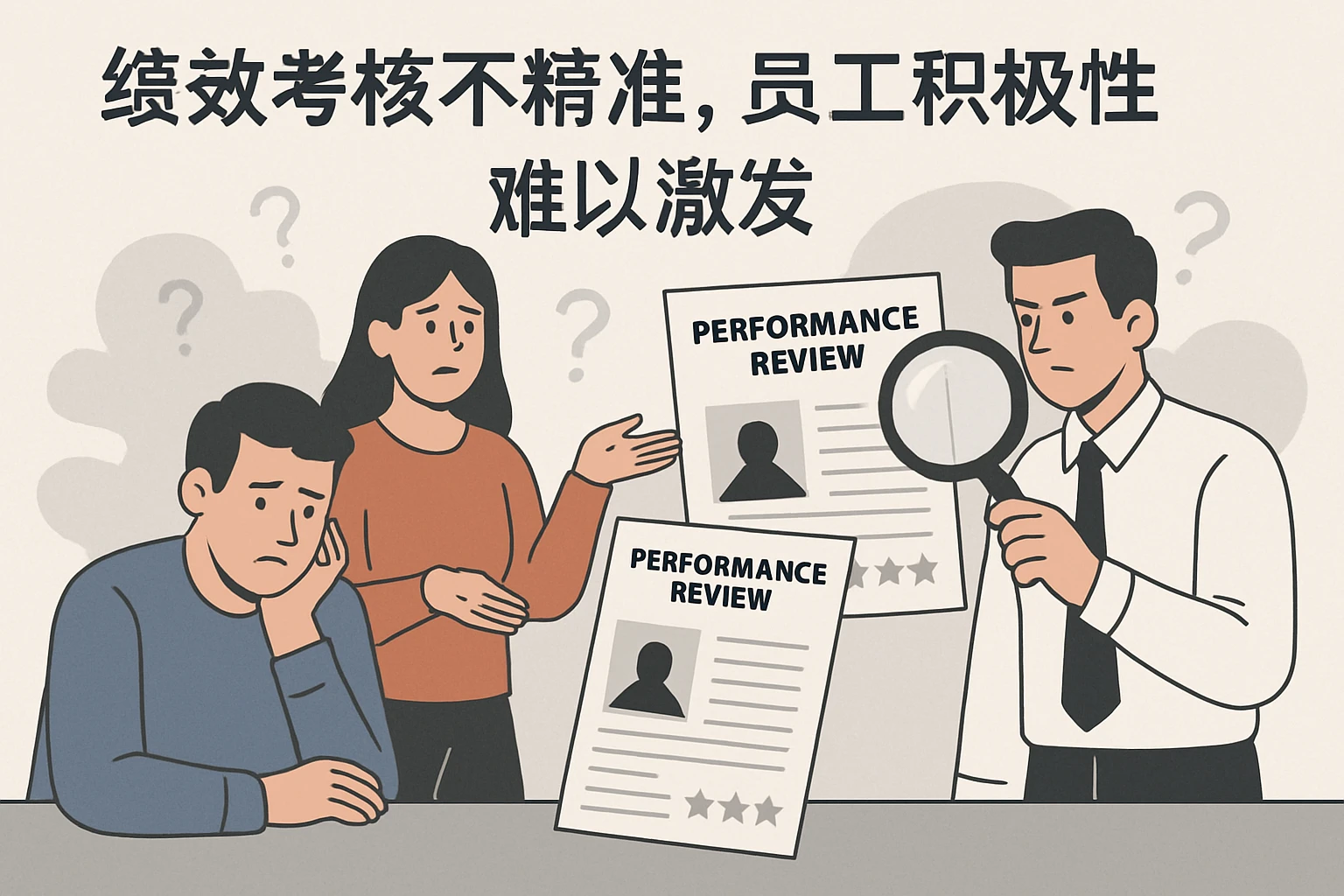 2. 绩效考核不精准，员工积极性难以激发