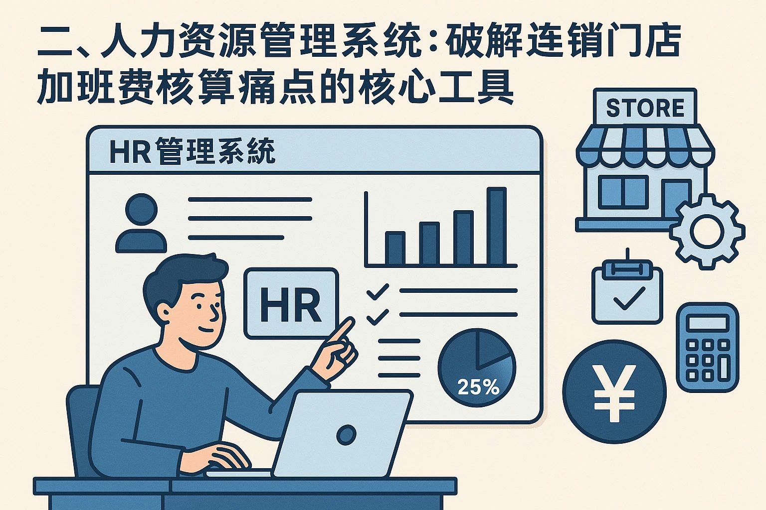 二、人力资源管理系统：破解连锁门店加班费核算痛点的核心工具