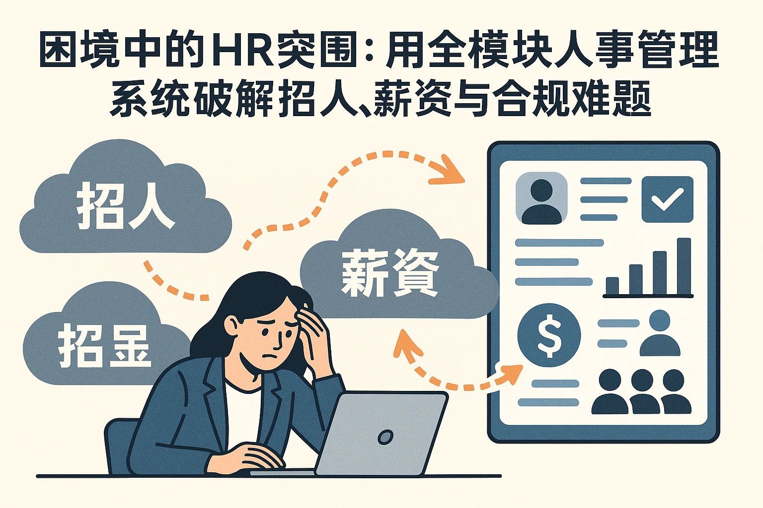 困境中的HR突围：用全模块人事管理系统破解招人、薪资与合规难题