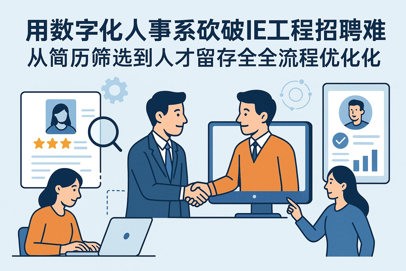 用数字化人事系统破解IE工程师招聘难题：从简历筛选到人才留存的全流程优化