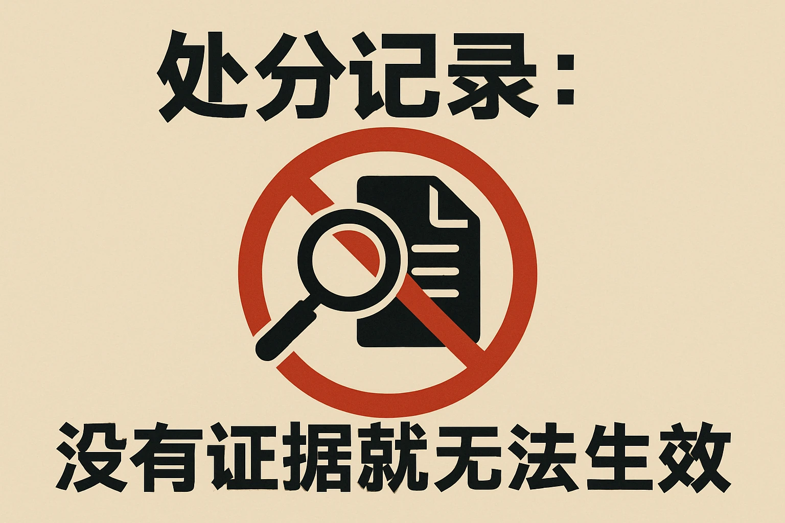 2. 处分记录：没有证据就无法生效