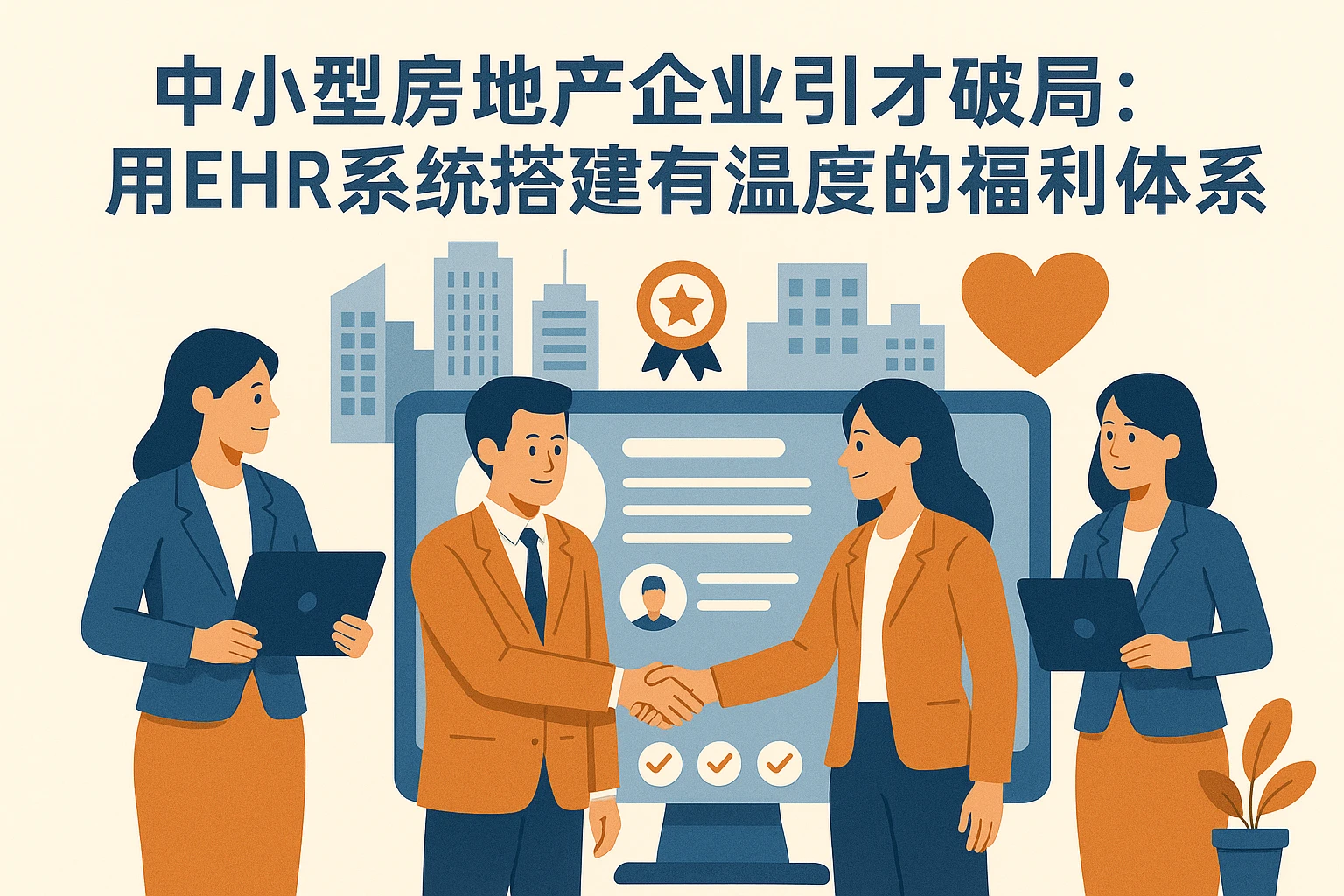 中小型房地产企业引才破局：用EHR系统搭建有温度的福利体系