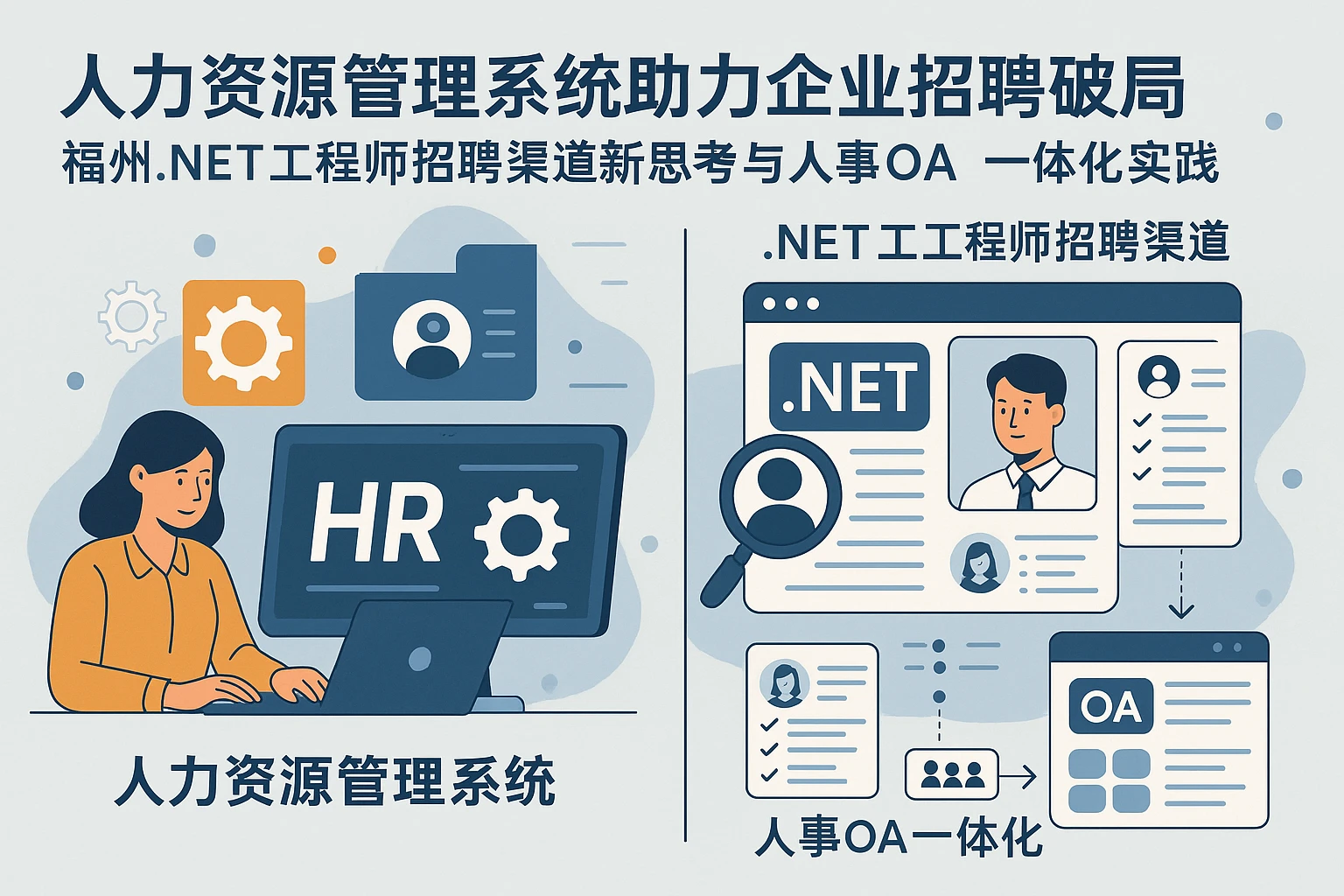 人力资源管理系统助力企业招聘破局：福州.net工程师招聘渠道新思考与人事OA一体化实践