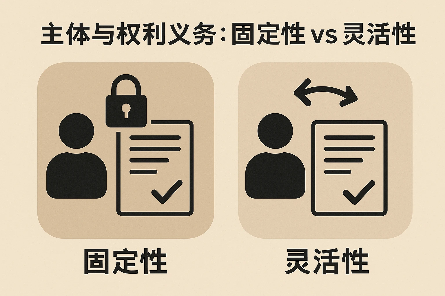 2. 主体与权利义务：固定性 vs 灵活性