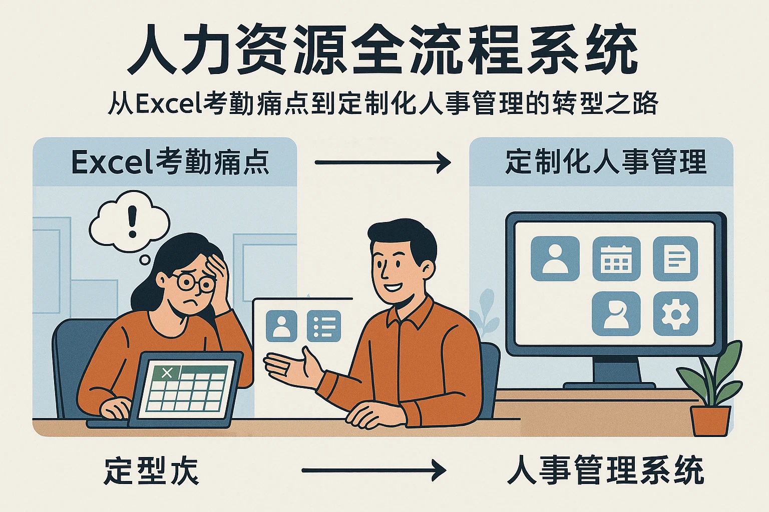 人力资源全流程系统：从Excel考勤痛点到定制化人事管理的转型之路