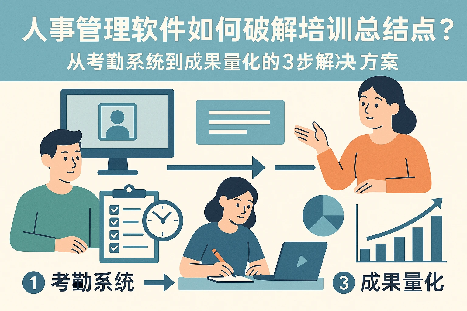 人事管理软件如何破解培训总结痛点？从考勤系统到成果量化的3步解决方案