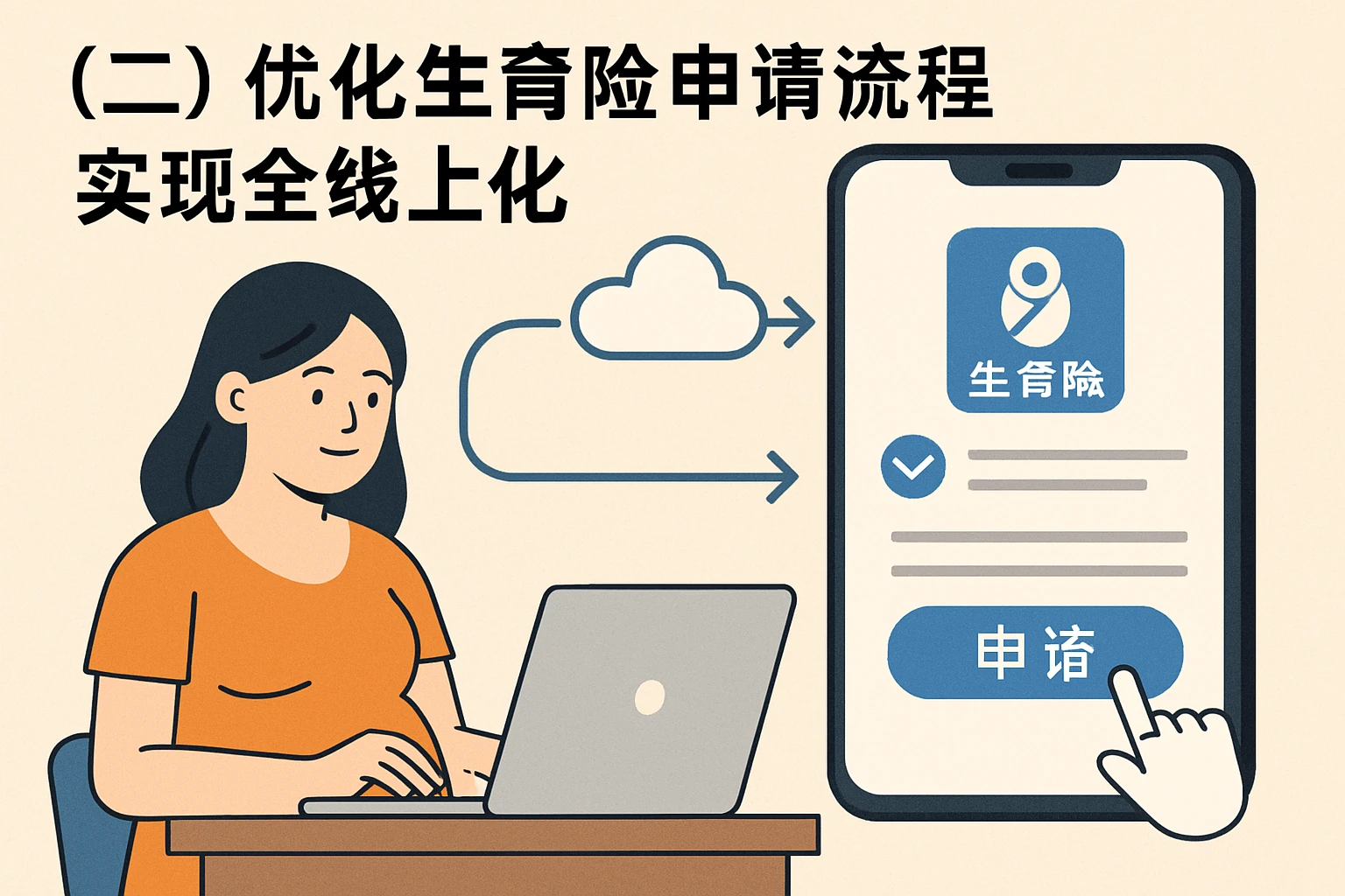 （二）优化生育险申请流程，实现全线上化