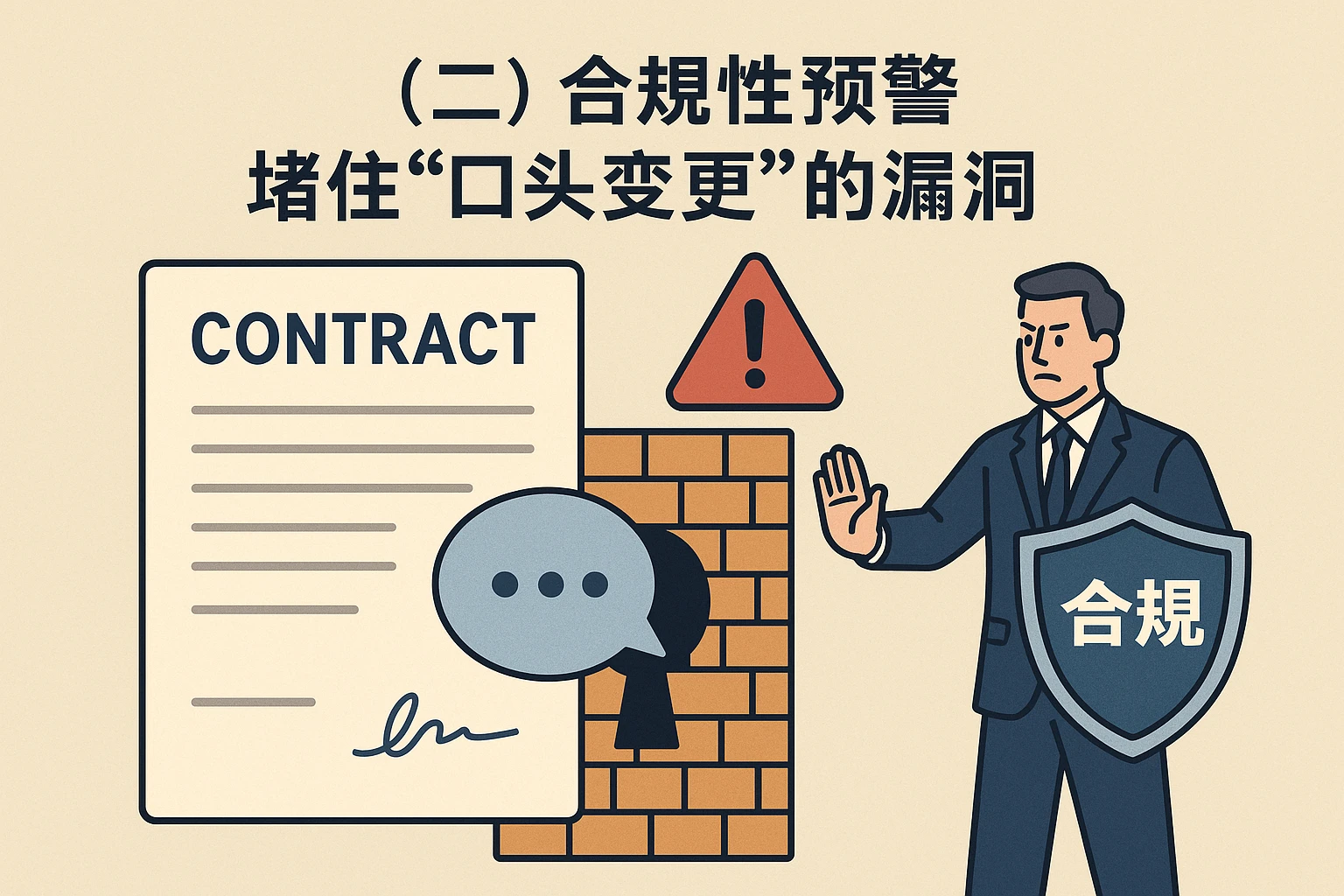 （二）合规性预警：堵住“口头变更”的漏洞