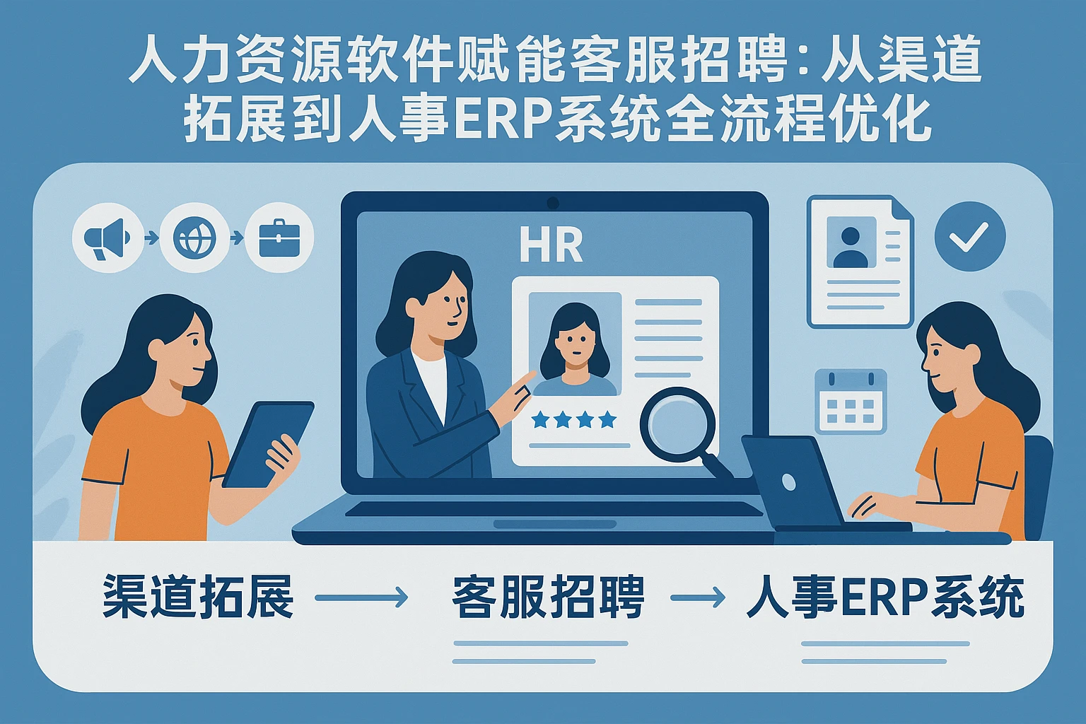 人力资源软件赋能客服招聘：从渠道拓展到人事ERP系统全流程优化