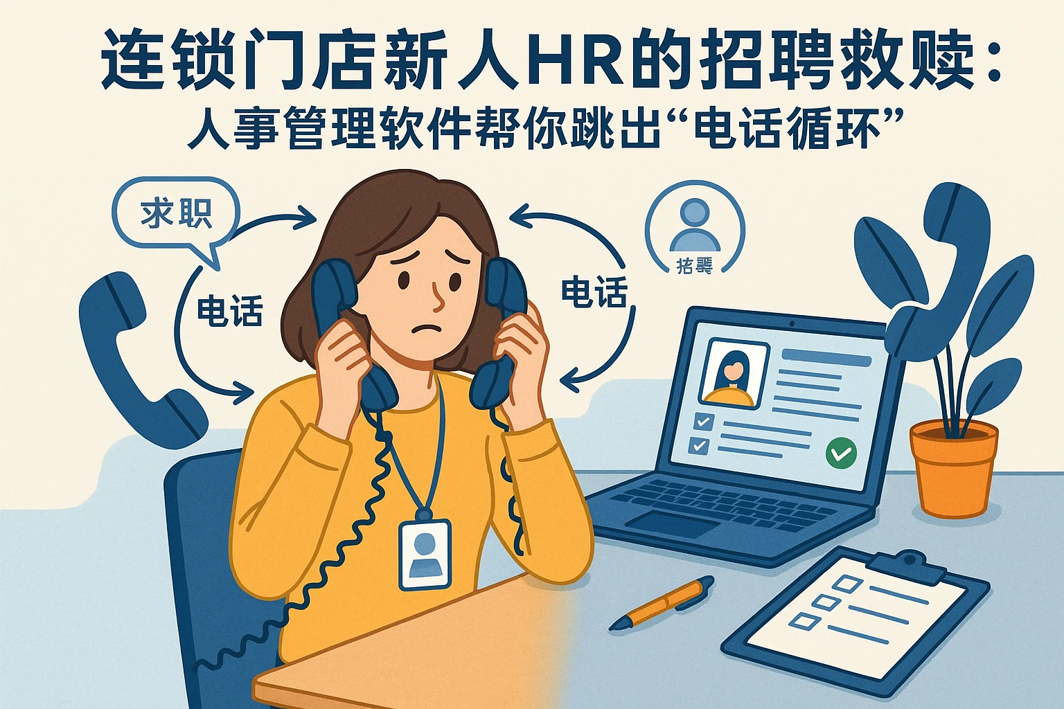 连锁门店新人HR的招聘救赎：人事管理软件帮你跳出“电话循环”