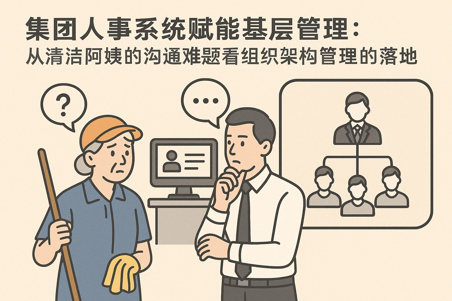 集团人事系统赋能基层管理：从清洁阿姨的沟通难题看组织架构管理的落地