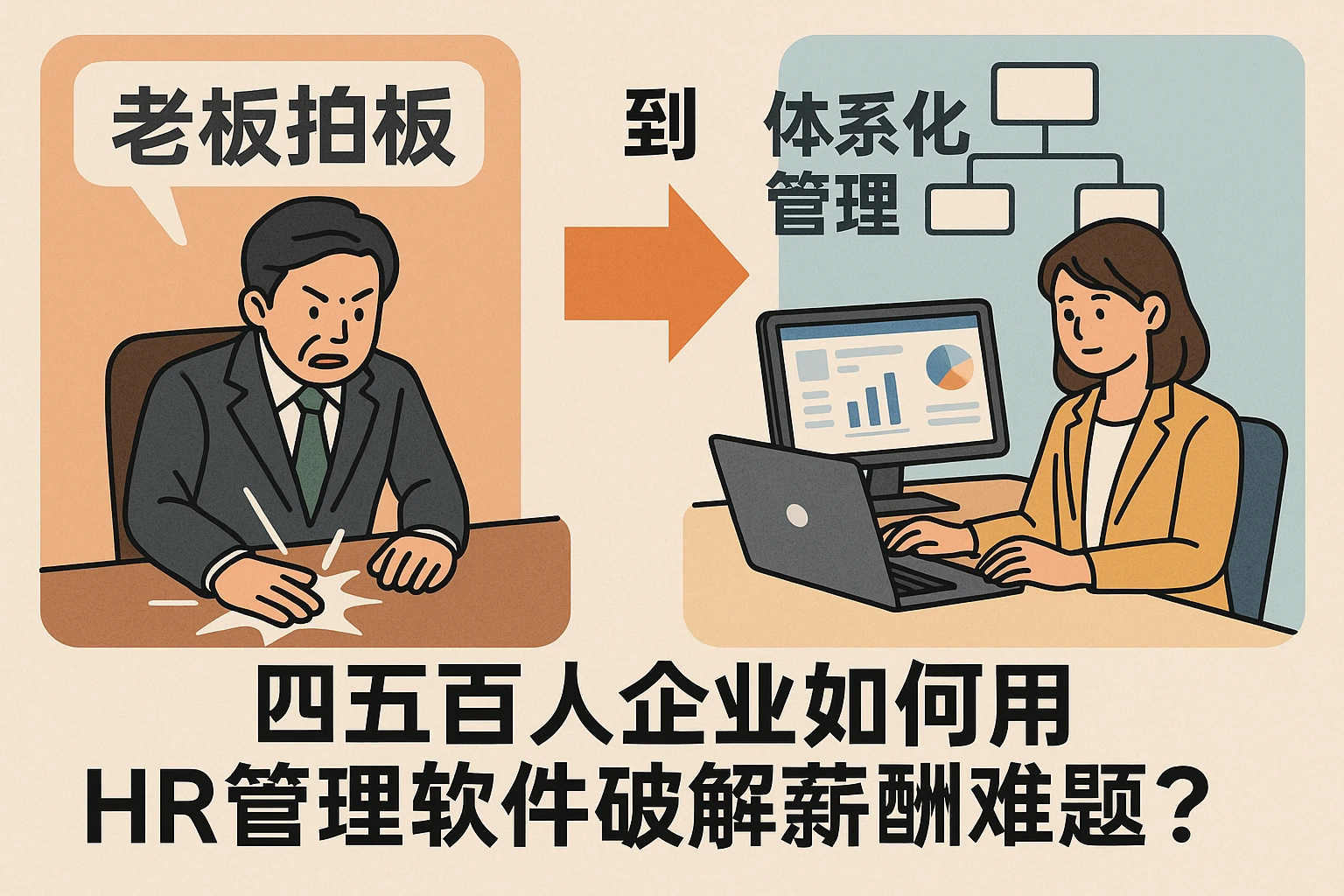 从“老板拍板”到“体系化管理”：四五百人企业如何用HR管理软件破解薪酬难题？