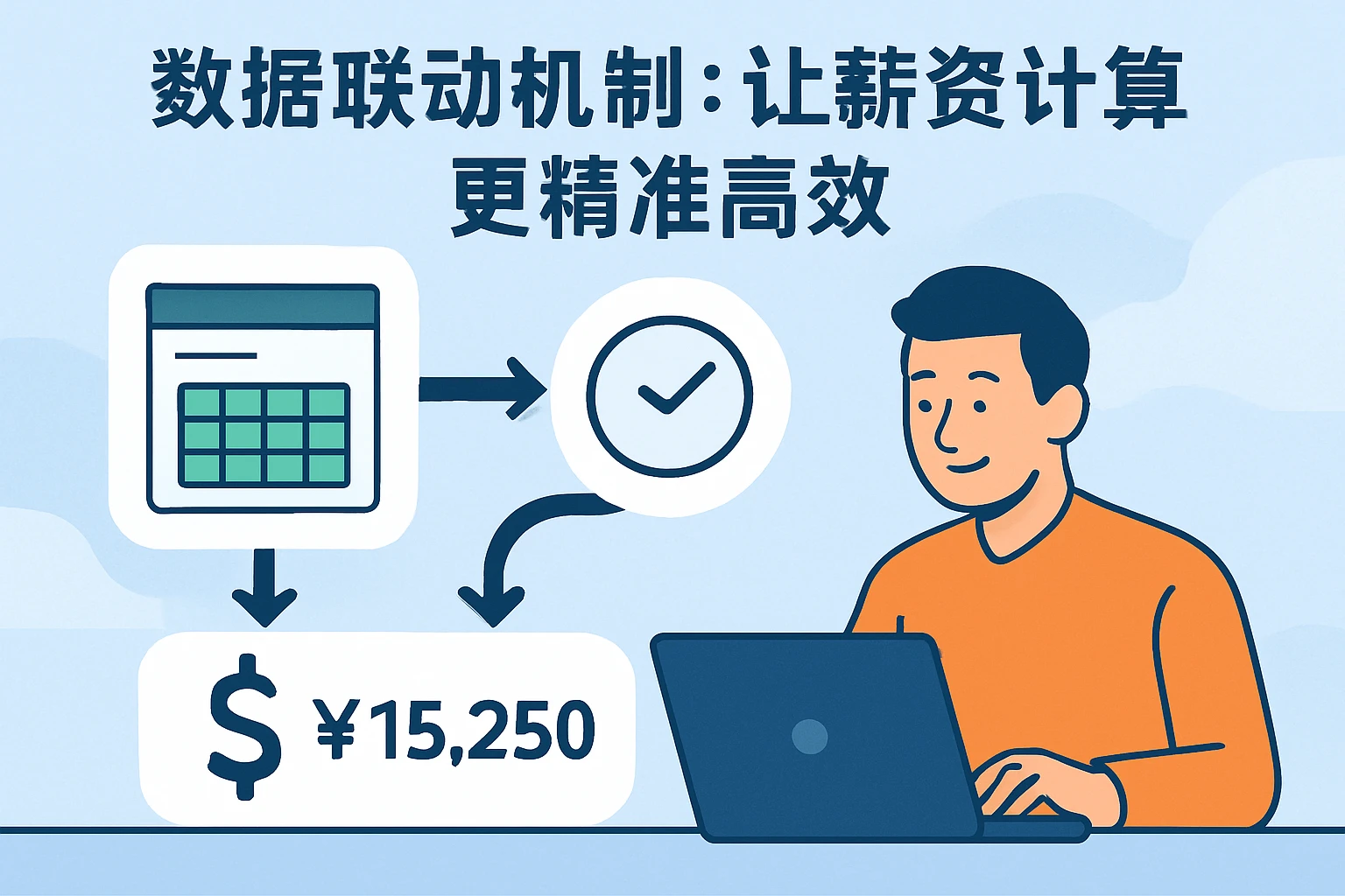 2. 数据联动机制：让薪资计算更精准高效