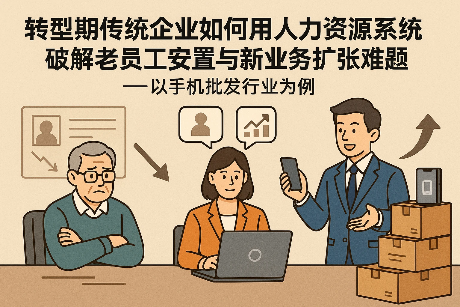 转型期传统企业如何用人力资源系统破解老员工安置与新业务扩张难题——以手机批发行业为例
