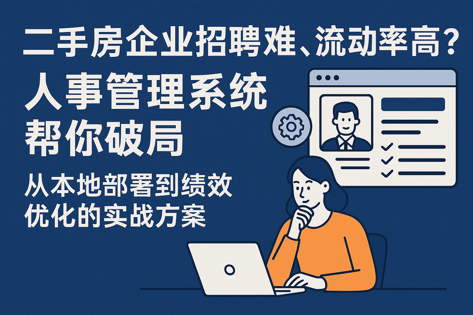 二手房企业招聘难、流动率高？人事管理系统帮你破局——从本地部署到绩效优化的实战方案