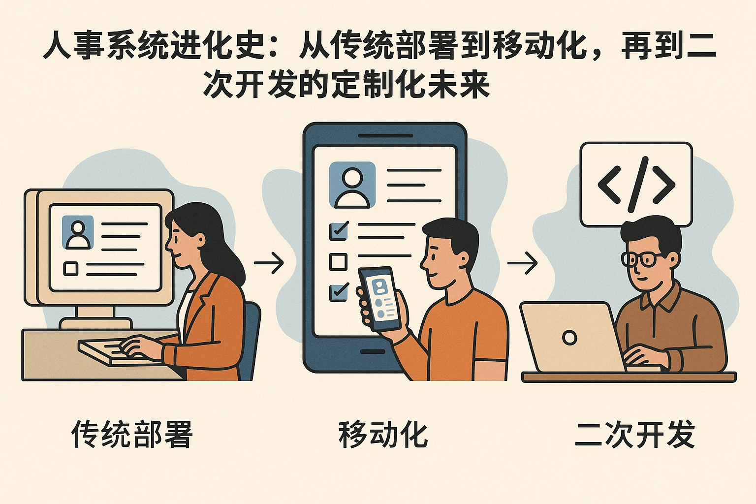 人事系统进化史：从传统部署到移动化，再到二次开发的定制化未来