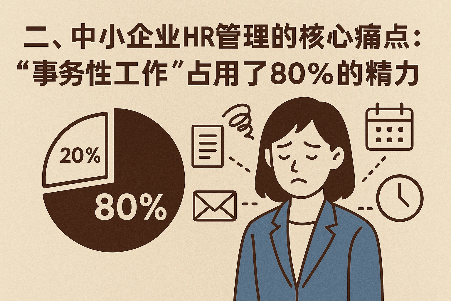 二、中小企业HR管理的核心痛点：“事务性工作”占用了80%的精力