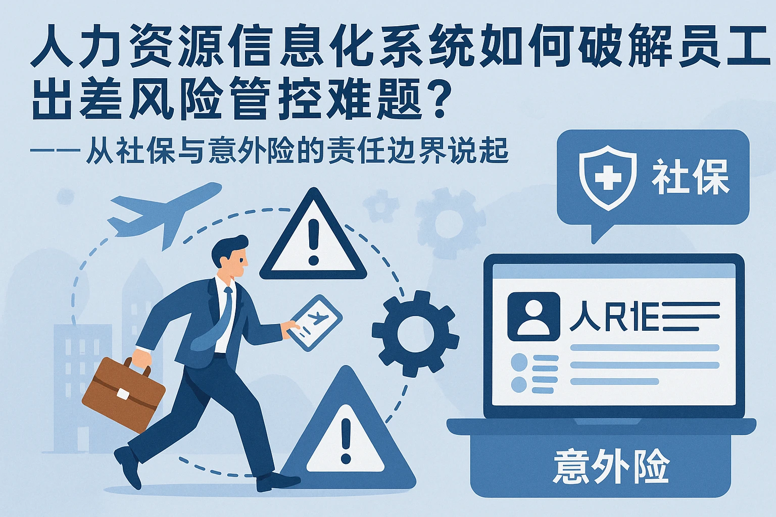 人力资源信息化系统如何破解员工出差风险管控难题？——从社保与意外险的责任边界说起