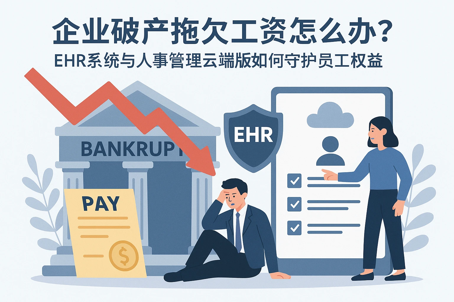 企业破产拖欠工资怎么办？EHR系统与人事管理云端版如何守护员工权益
