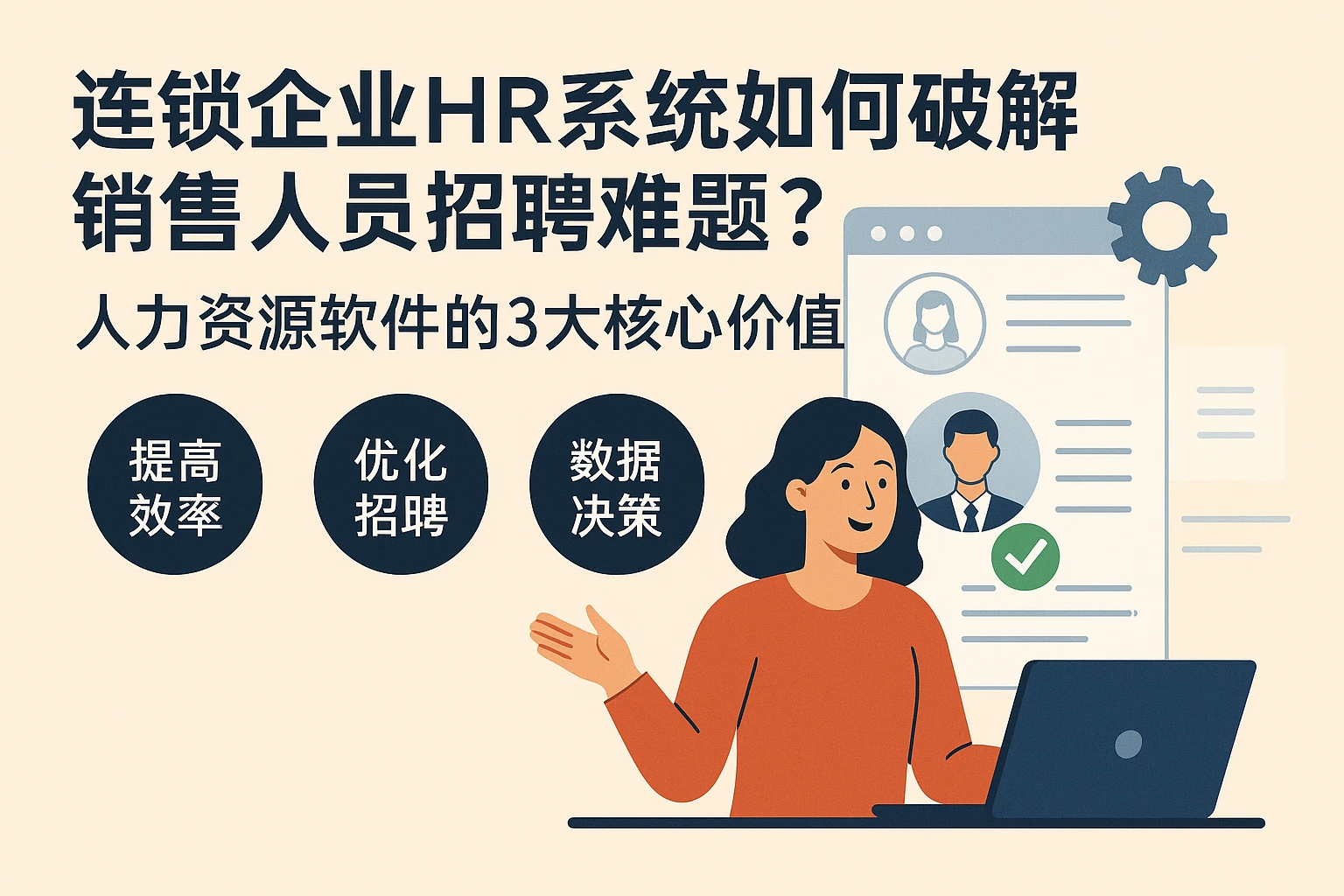连锁企业HR系统如何破解销售人员招聘难题？人力资源软件的3大核心价值