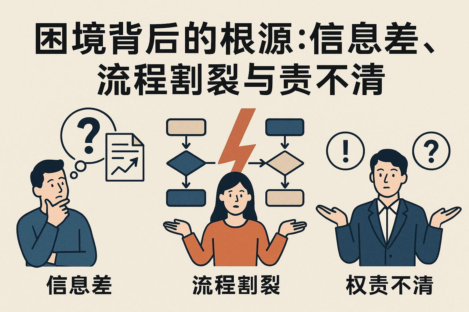 二、困境背后的根源：信息差、流程割裂与权责不清