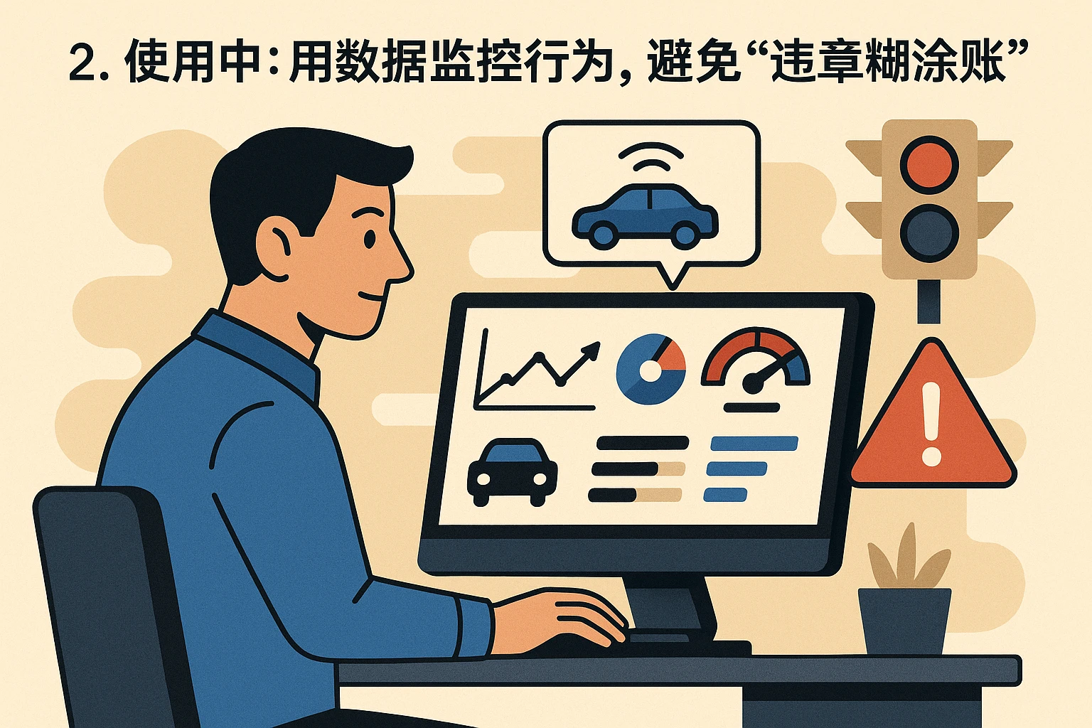 2. 使用中：用数据监控行为，避免“违章糊涂账”