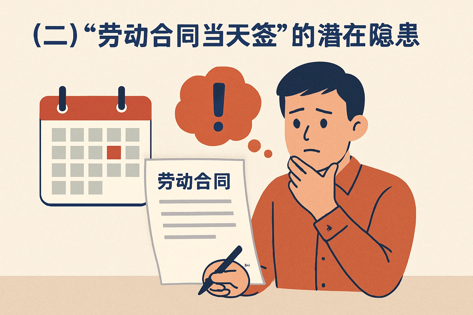 （二）“劳动合同当天签”的潜在隐患