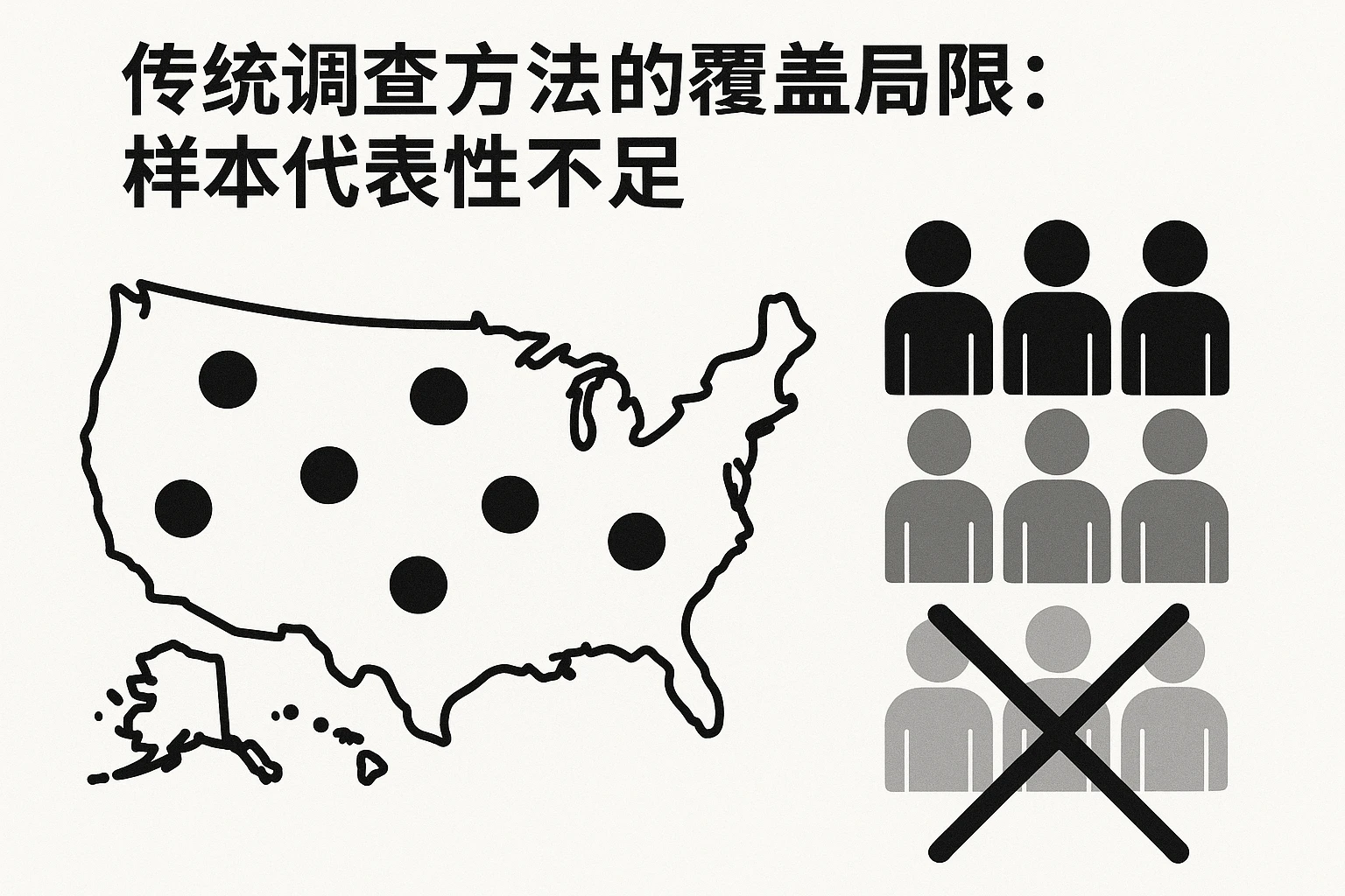 2. 传统调查方法的覆盖局限：样本代表性不足