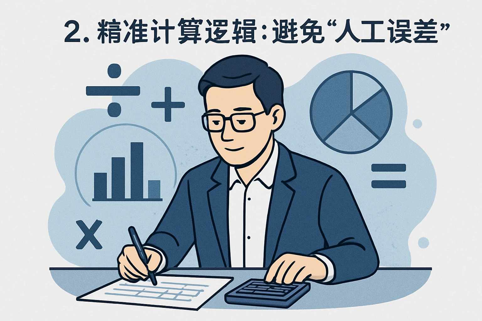 2. 精准计算逻辑：避免“人工误差”