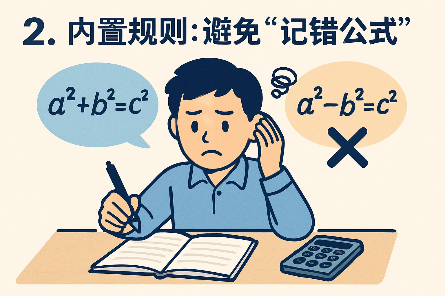 2. 内置规则：避免“记错公式”