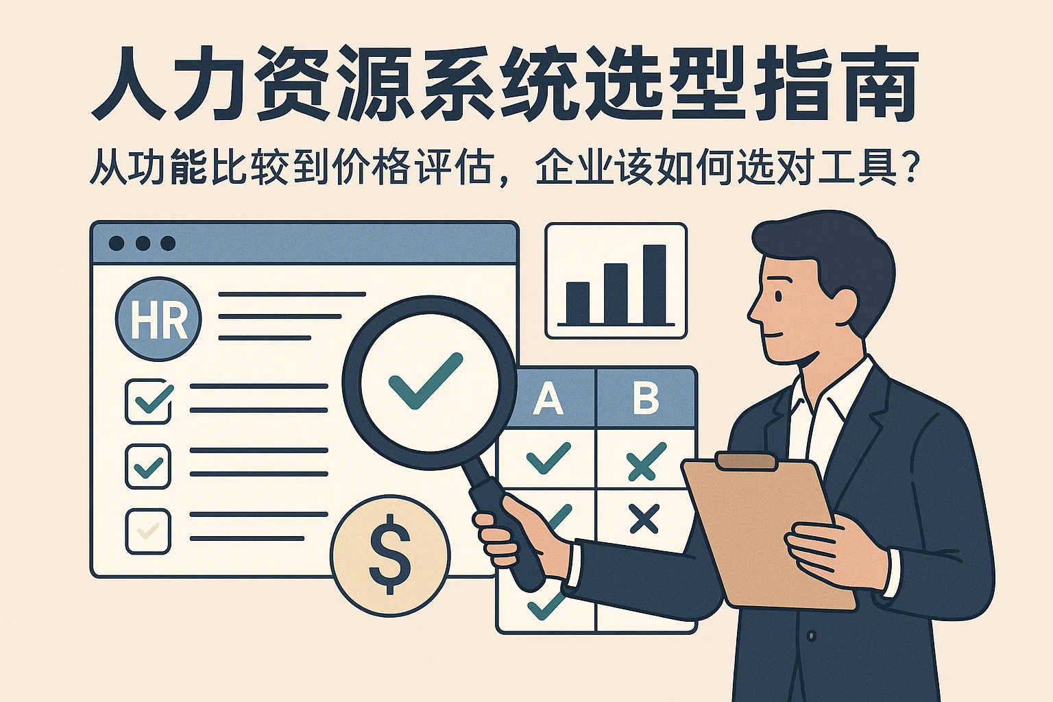 人力资源系统选型指南：从功能比较到价格评估，企业该如何选对工具？