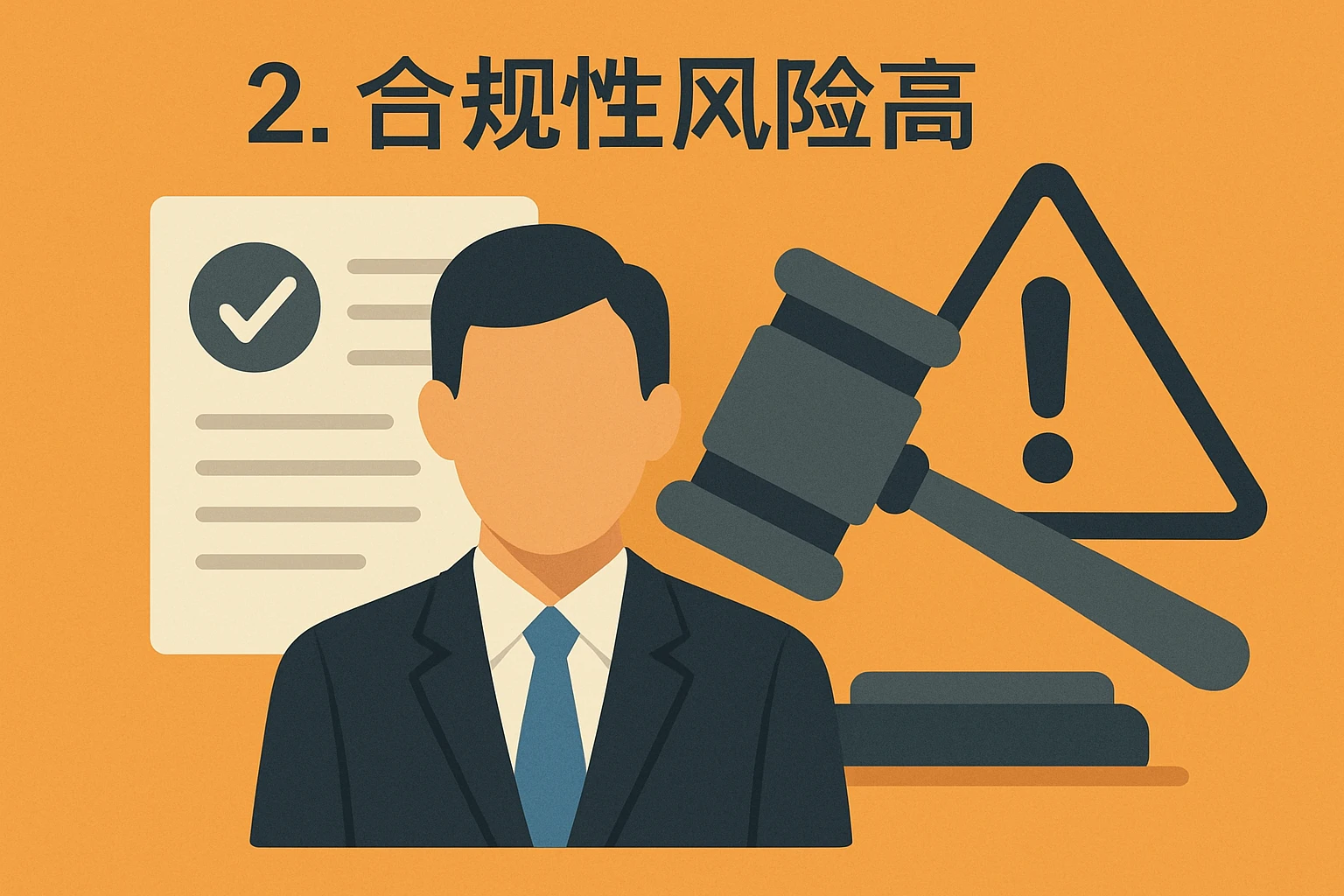 2. 合规性风险高