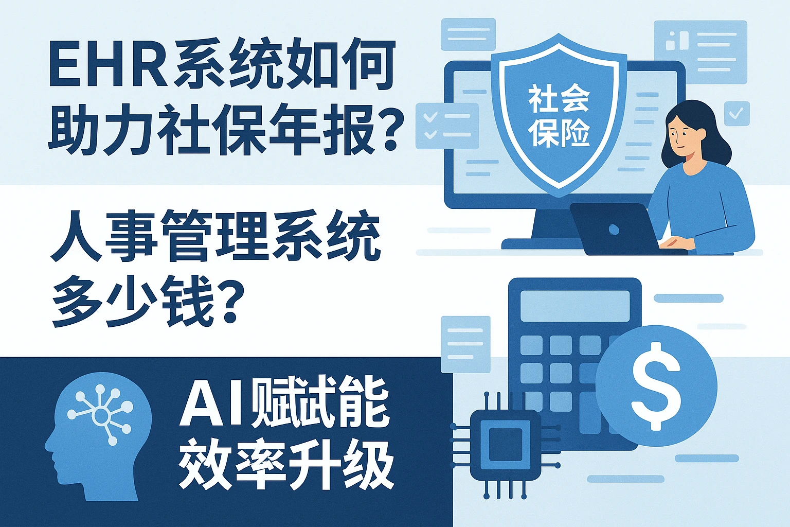 EHR系统如何助力社保年报？人事管理系统多少钱？AI赋能效率升级