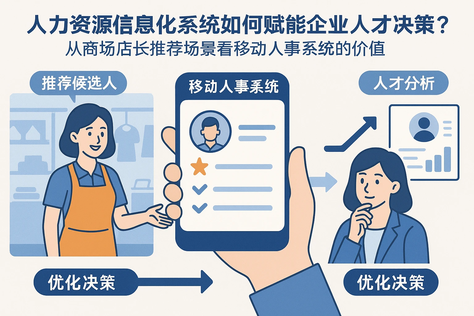 人力资源信息化系统如何赋能企业人才决策？从商场店长推荐场景看移动人事系统的价值
